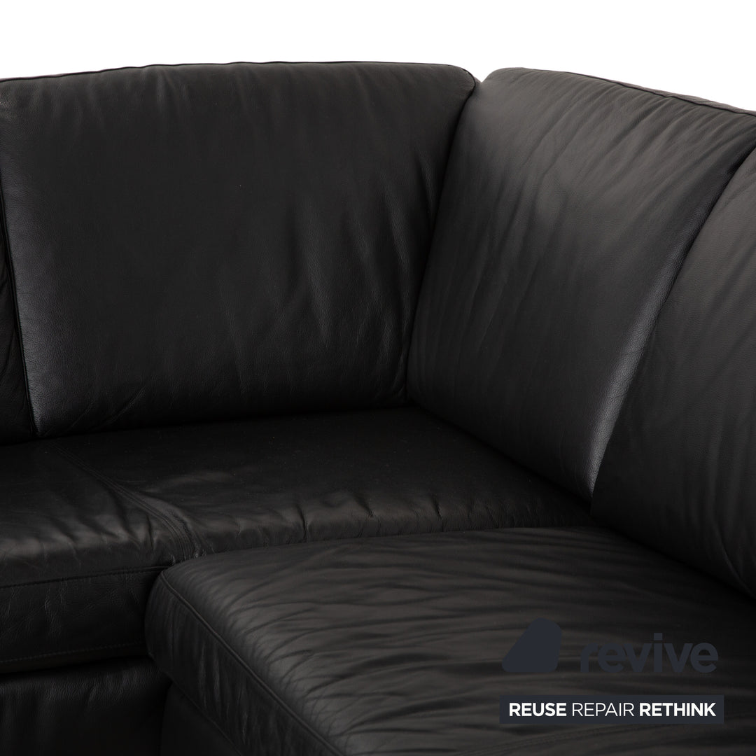 Willi Schillig Leder Ecksofa Schwarz Sofa Couch