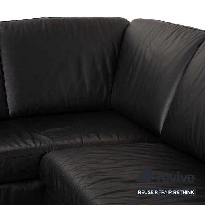 Willi Schillig Leder Ecksofa Schwarz Sofa Couch