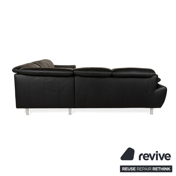Willi Schillig Leather Corner Sofa Black Sofa Couch