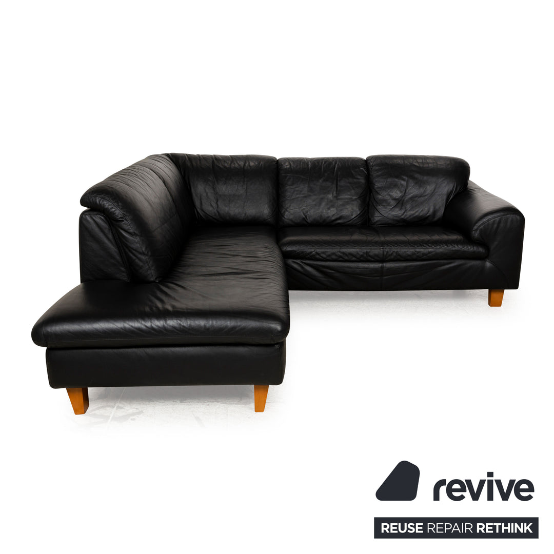 Willi Schillig Leder Ecksofa Schwarz Sofa Couch