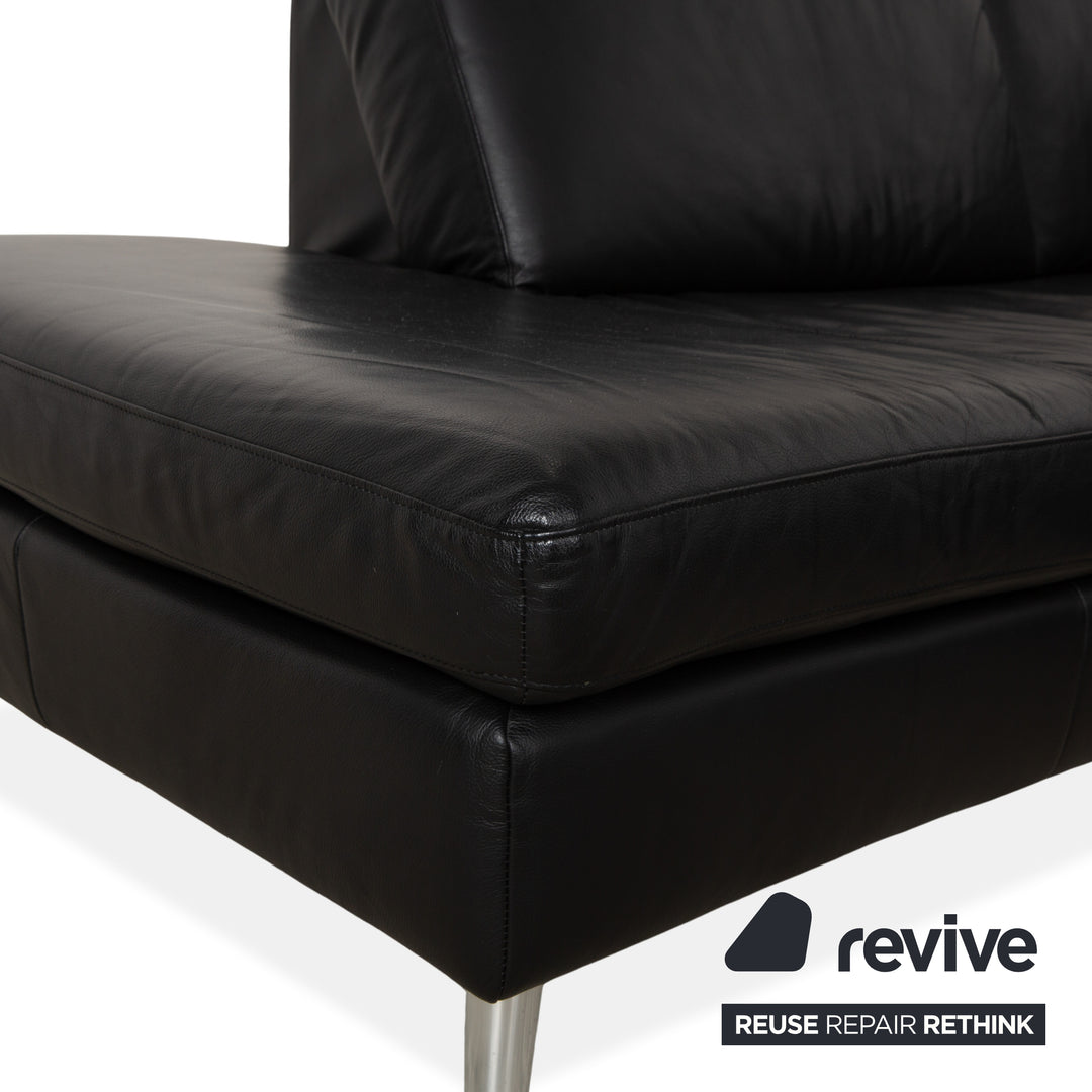 Willi Schillig Leder Ecksofa Schwarz Sofa Couch