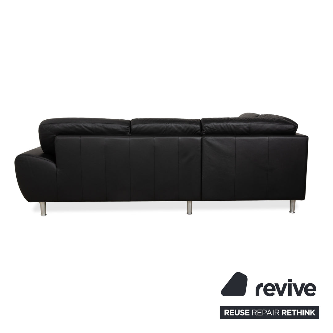 Willi Schillig Leder Ecksofa Schwarz Sofa Couch