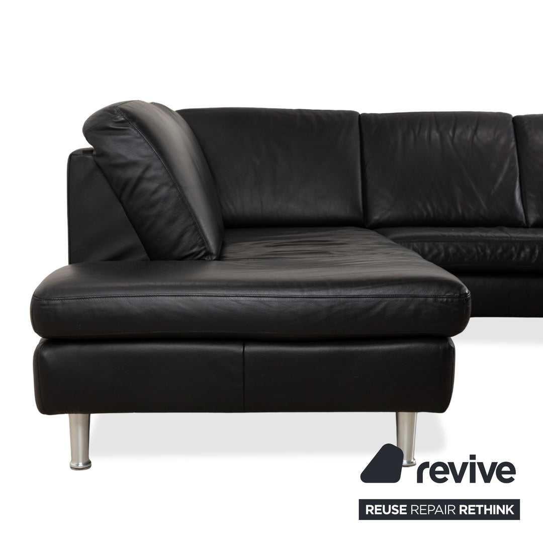 Willi Schillig Leder Ecksofa Schwarz Sofa Couch