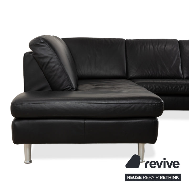 Willi Schillig Leder Ecksofa Schwarz Sofa Couch