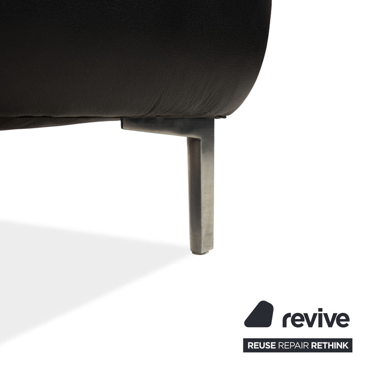 Willi Schillig Leder Ecksofa Schwarz Sofa Couch