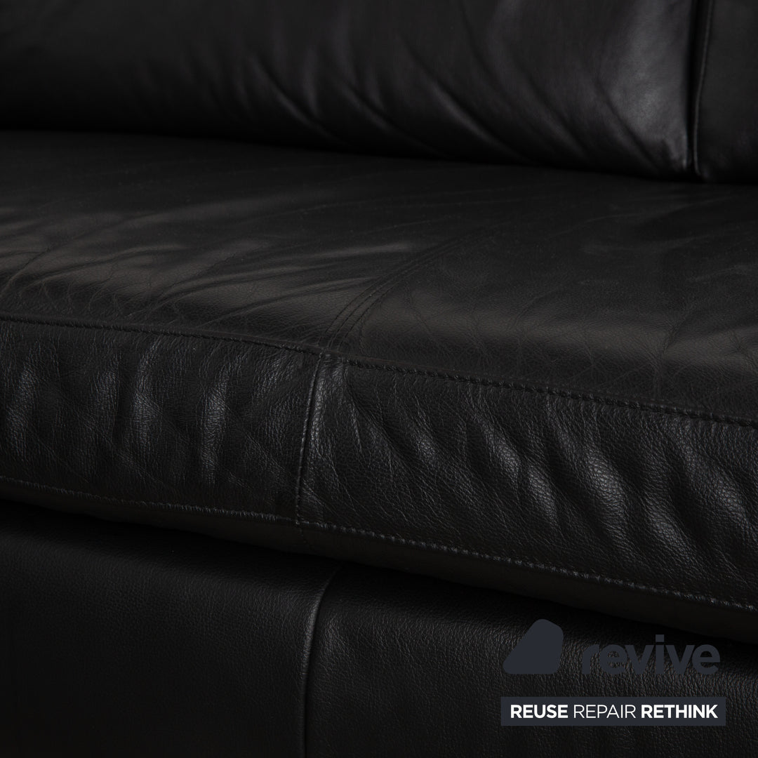 Willi Schillig Leder Ecksofa Schwarz Sofa Couch