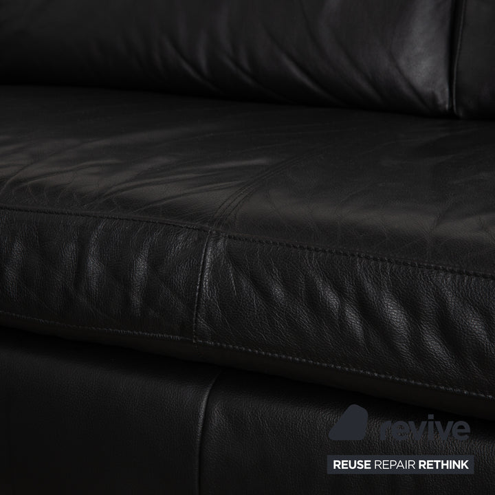Willi Schillig Leder Ecksofa Schwarz Sofa Couch