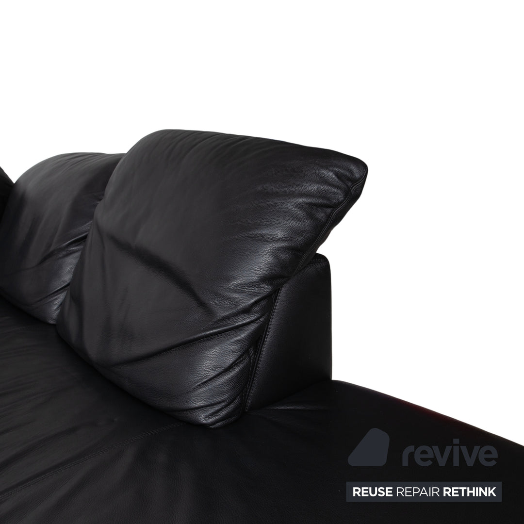 Willi Schillig Leder Ecksofa Schwarz Sofa Couch