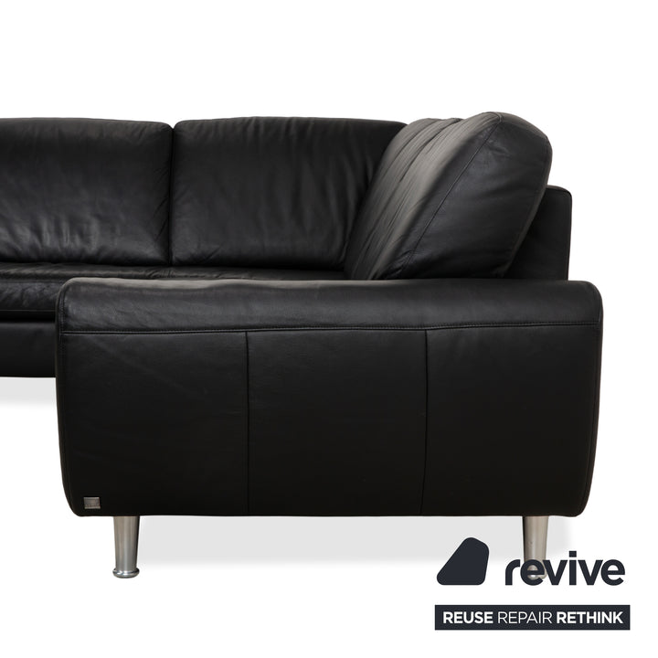 Willi Schillig Leder Ecksofa Schwarz Sofa Couch