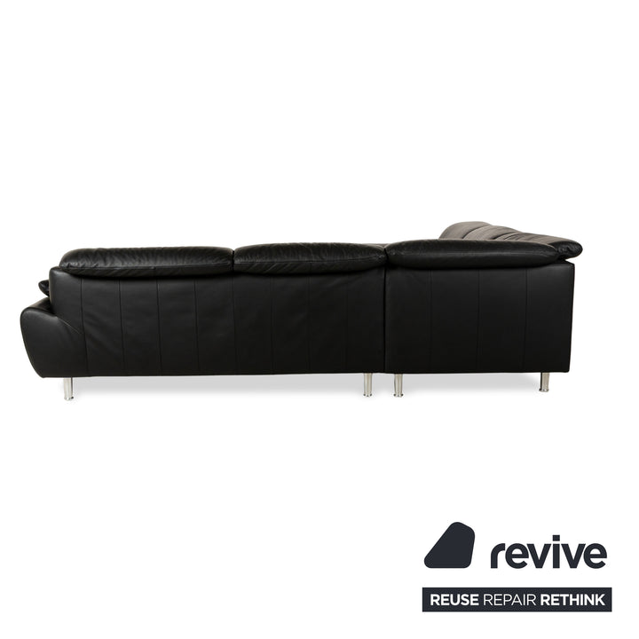 Willi Schillig Leather Corner Sofa Black Sofa Couch
