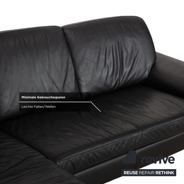 Willi Schillig Leder Ecksofa Schwarz Sofa Couch
