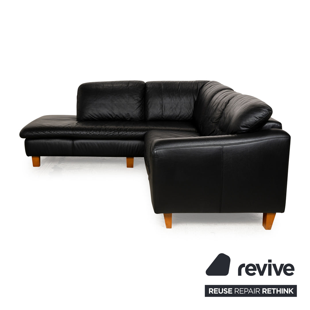 Willi Schillig Leder Ecksofa Schwarz Sofa Couch