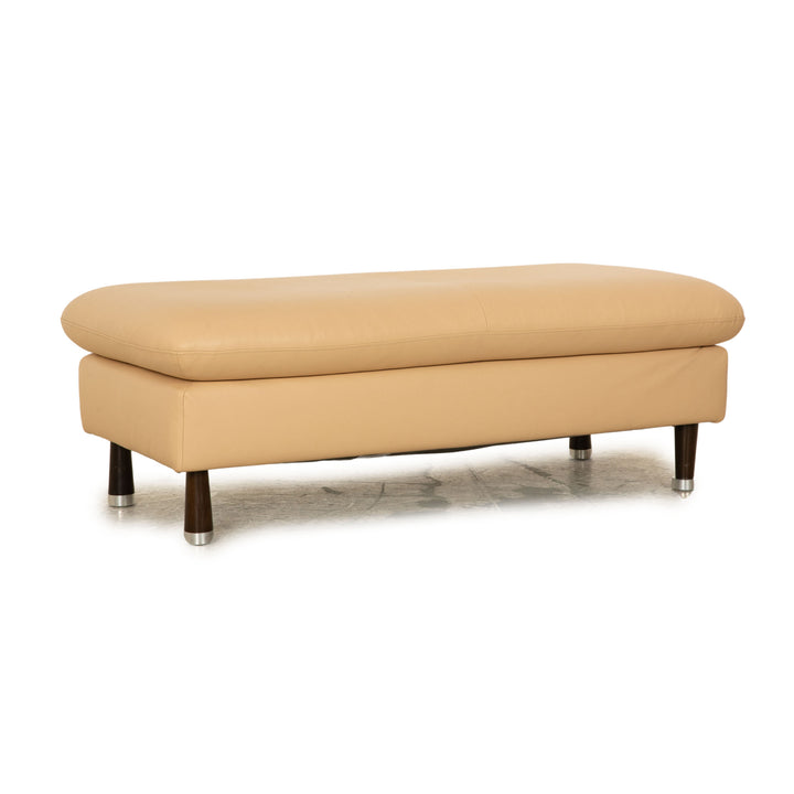 Willi Schillig Leder Hocker Beige