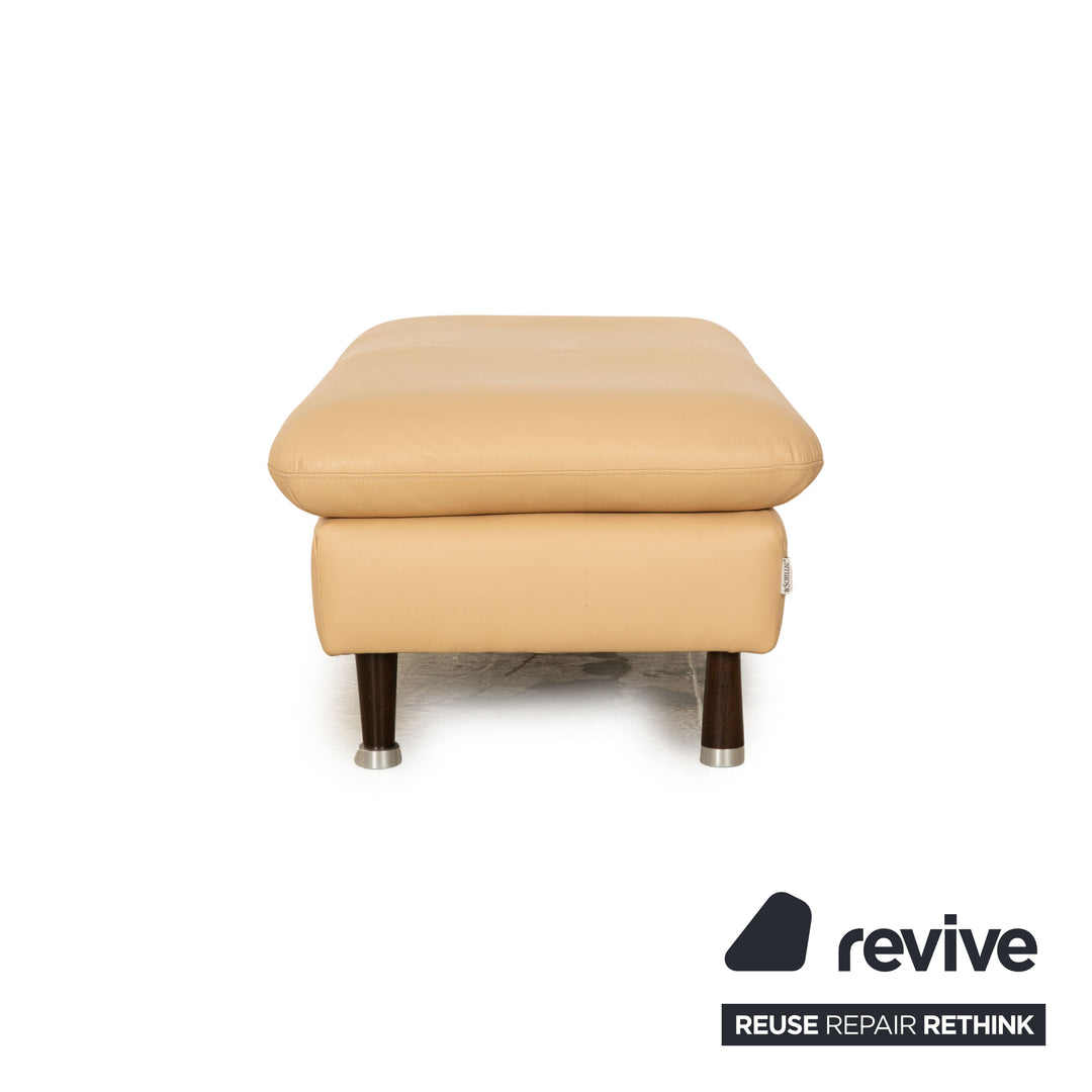 Willi Schillig Leder Hocker Beige