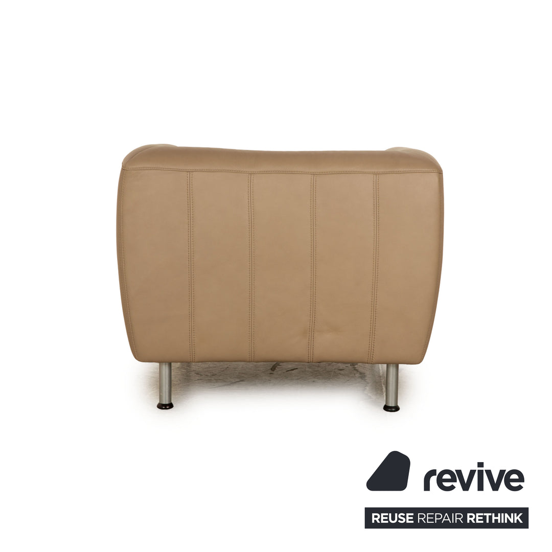 Willi Schillig Leder Sessel Beige