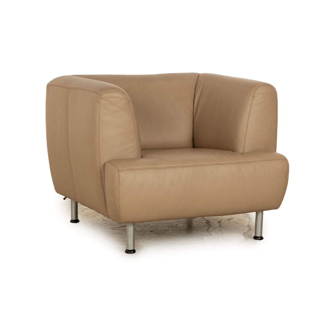 Willi Schillig Leder Sessel Beige