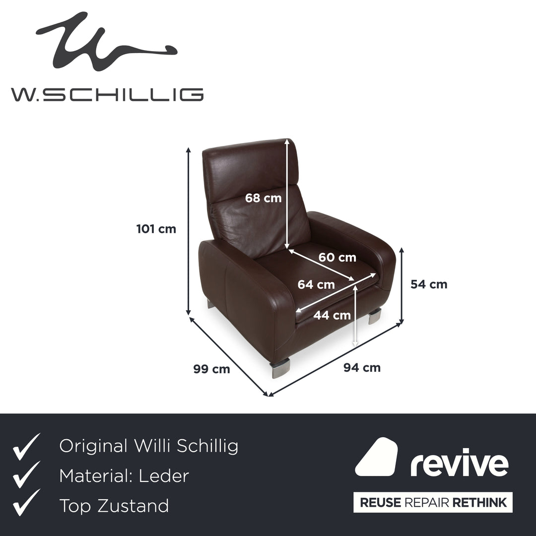 Willi Schillig Leder Sessel Braun