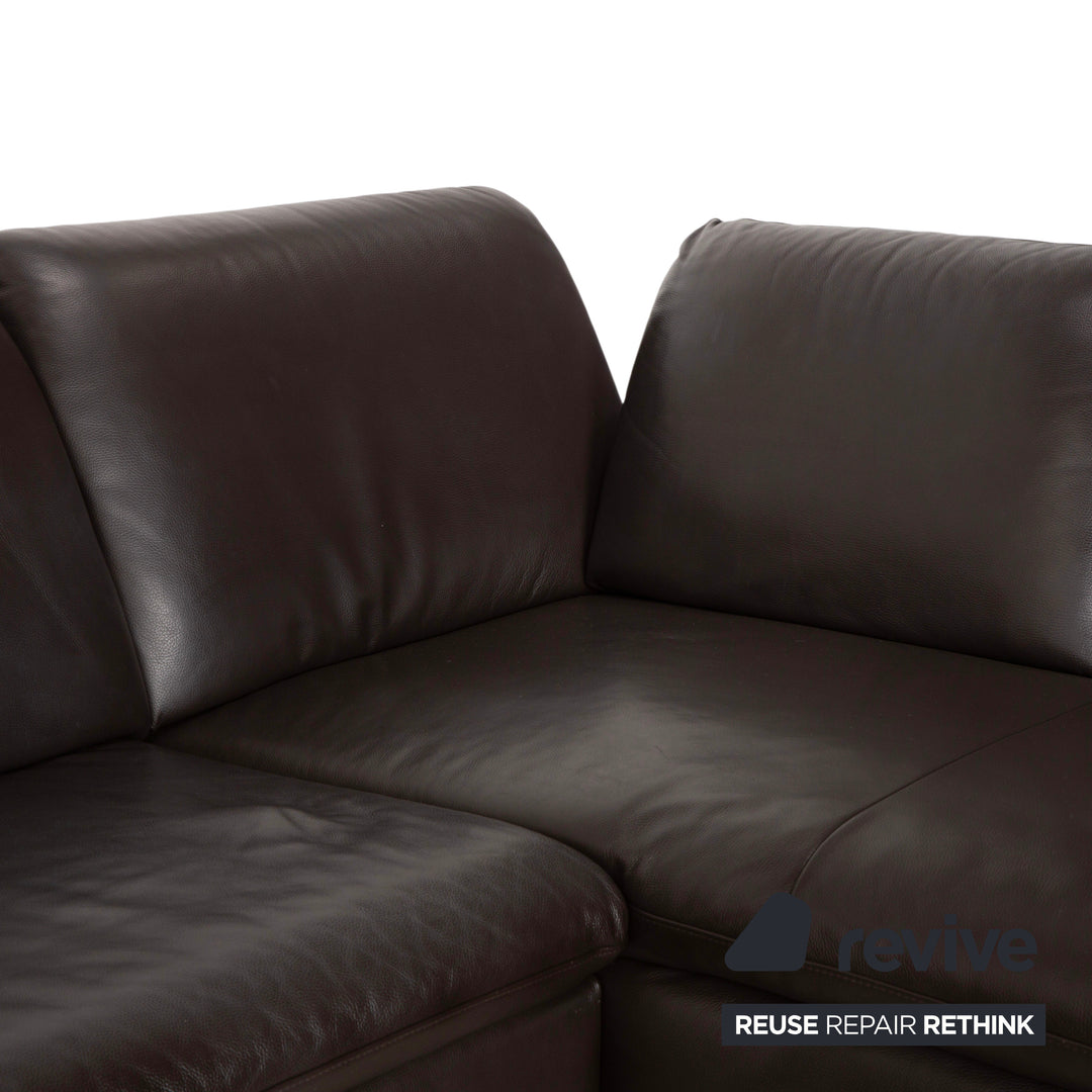 Willi Schillig Loop Leder Ecksofa Braun Espresso Sofa Couch manuelle Funktion