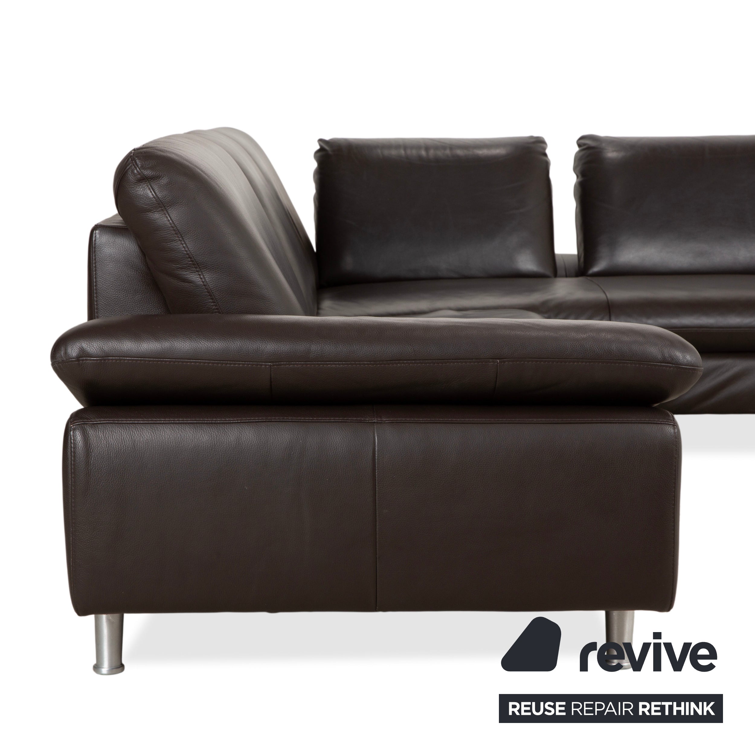 Willi Schillig Loop Leder Ecksofa Braun Espresso Sofa Couch manuelle Funktion