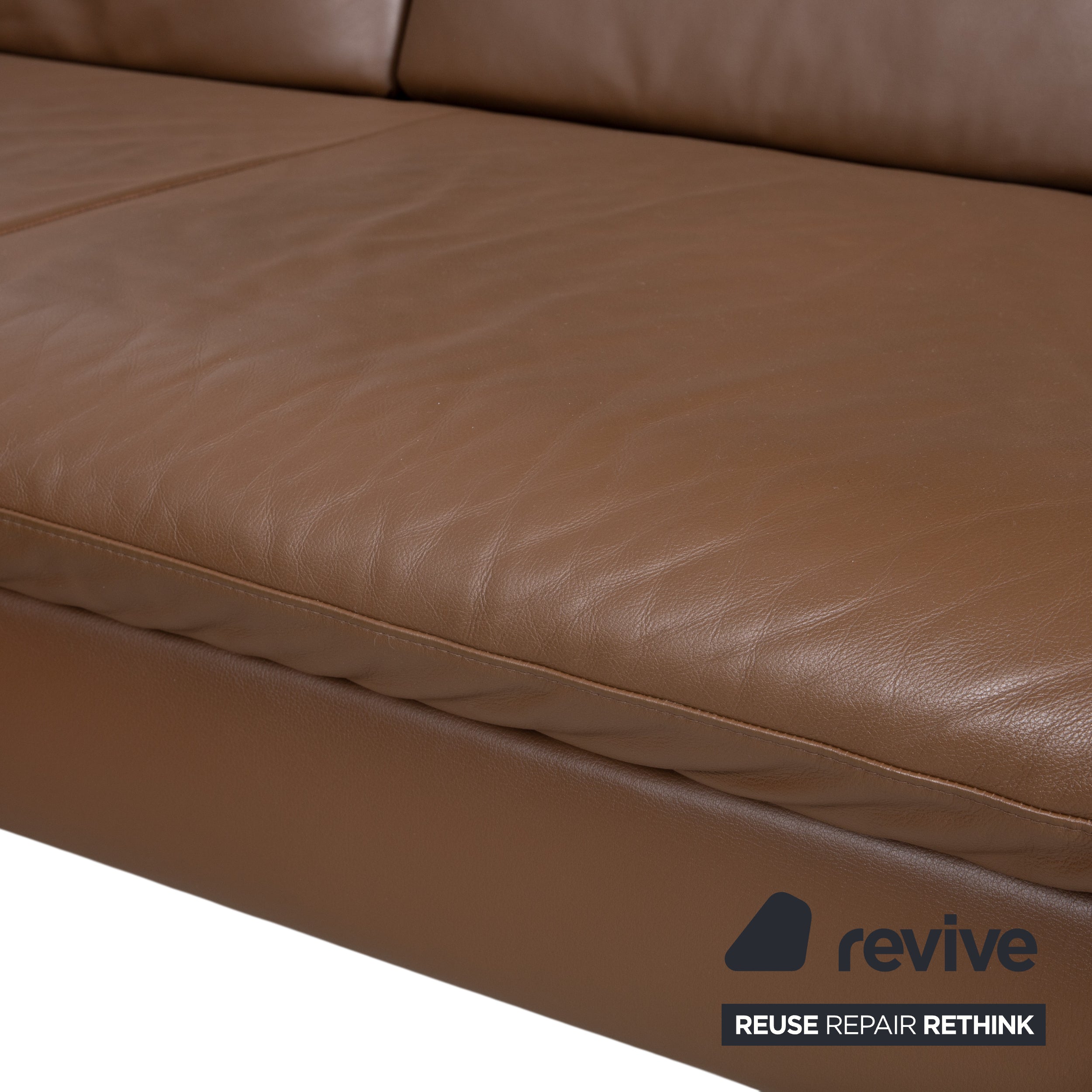 Willi Schillig Loop Ecksofa Leder Braun Kastanie Sofa Couch manuelle Funktion Recamiere