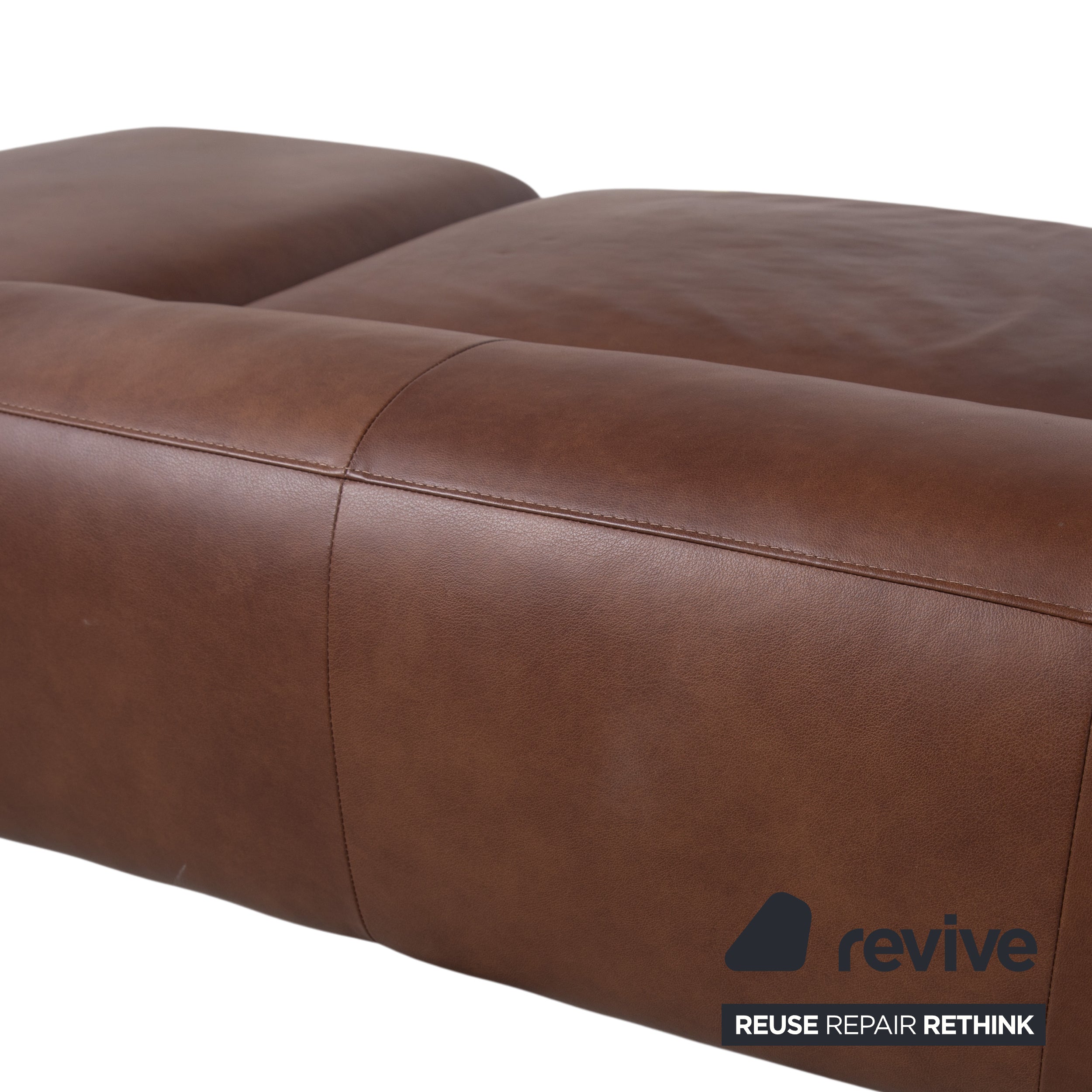 Willi Schillig Loop Leder Ecksofa Braun manuelle Funktion Sofa Couch