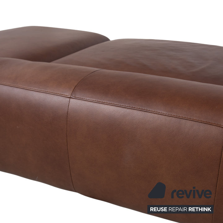 Willi Schillig Loop Leder Ecksofa Braun manuelle Funktion Sofa Couch