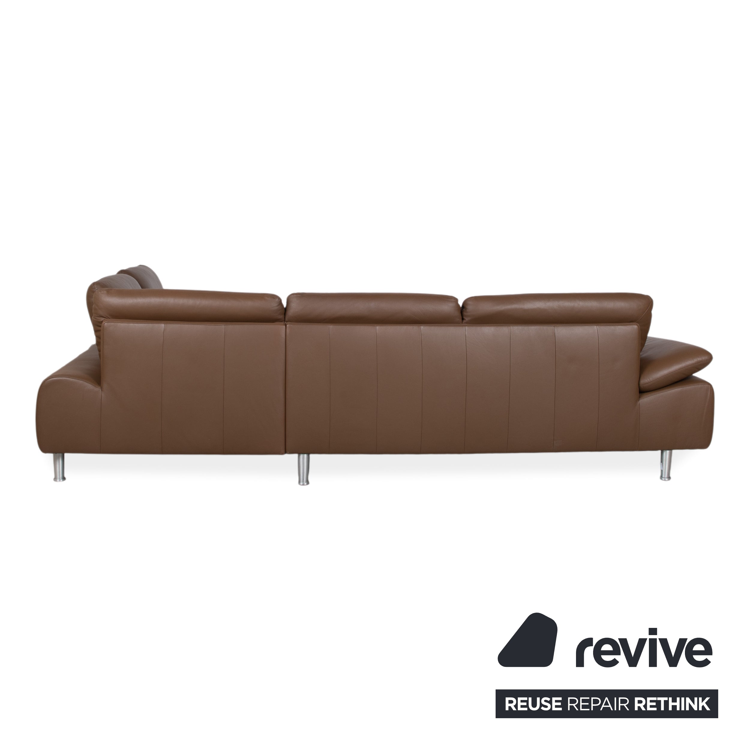 Willi Schillig Loop Ecksofa Leder Braun Kastanie Sofa Couch manuelle Funktion Recamiere