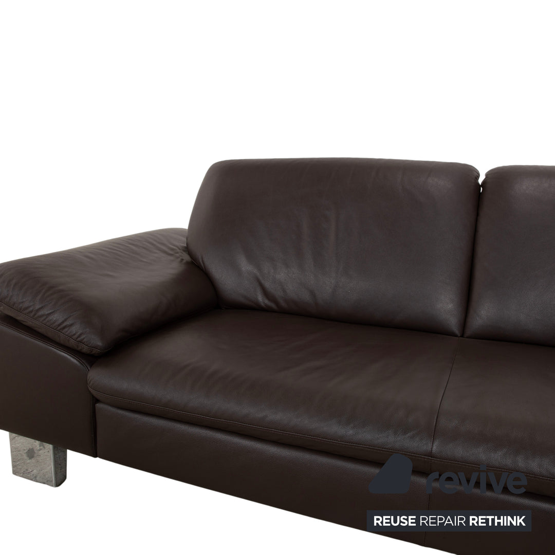 Willi Schillig Loop Leather Corner Sofa Brown Manual Function Sofa Couch