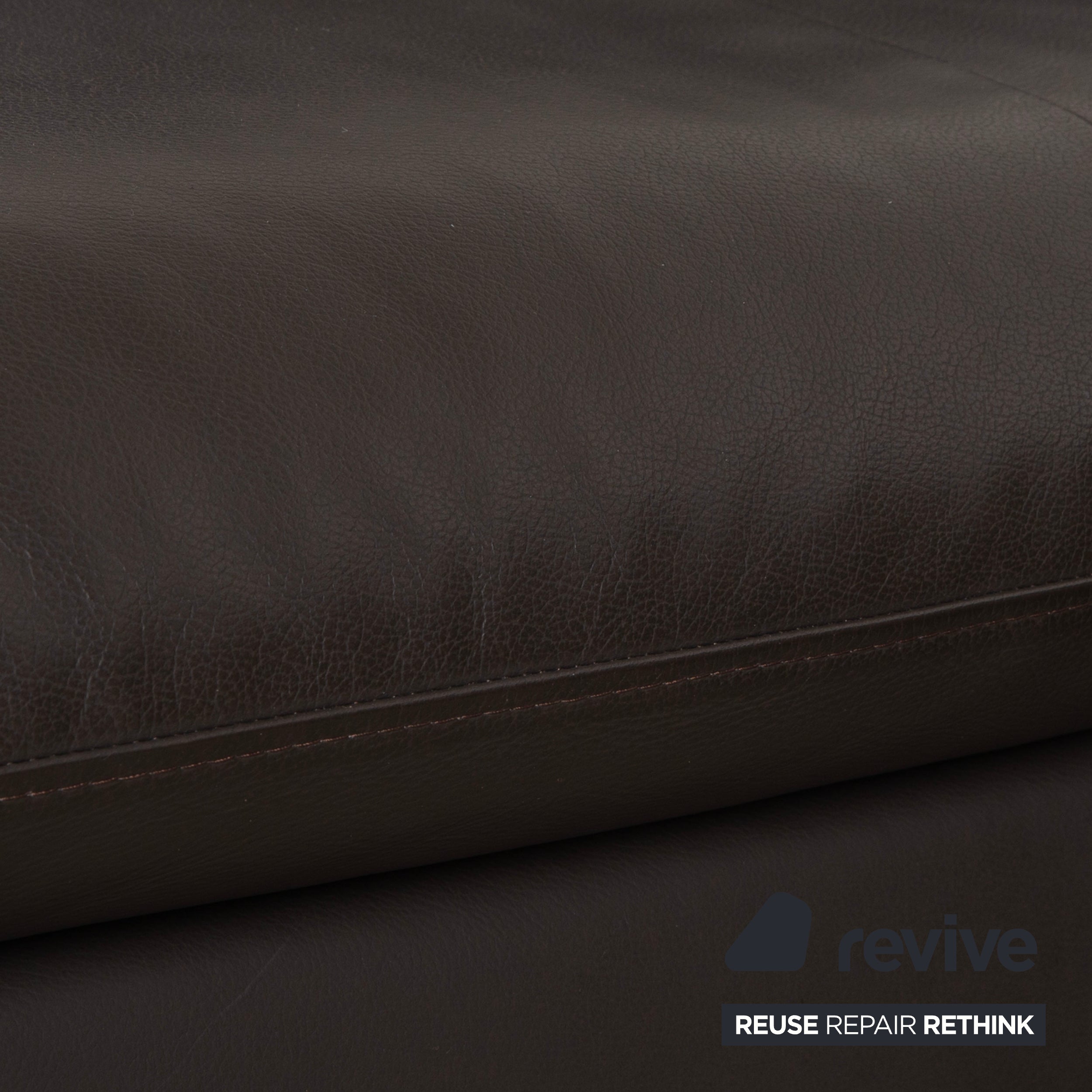 Willi Schillig Loop Leder Ecksofa Dunkelbraun manuelle Funktion Sofa Couch