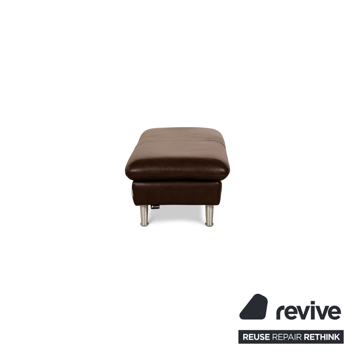 Willi Schillig Loop Leather Stool Brown