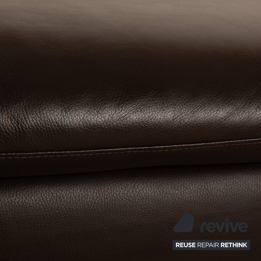 Willi Schillig Loop Leather Stool Brown