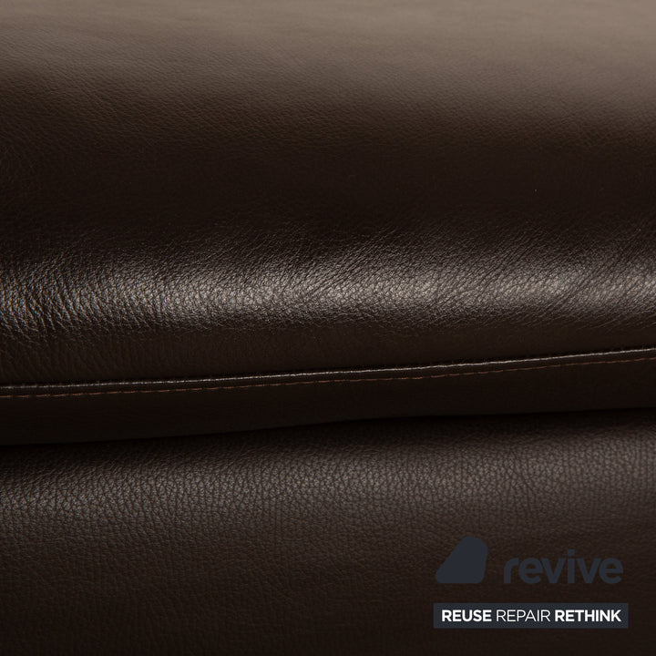 Willi Schillig Loop Leather Stool Brown