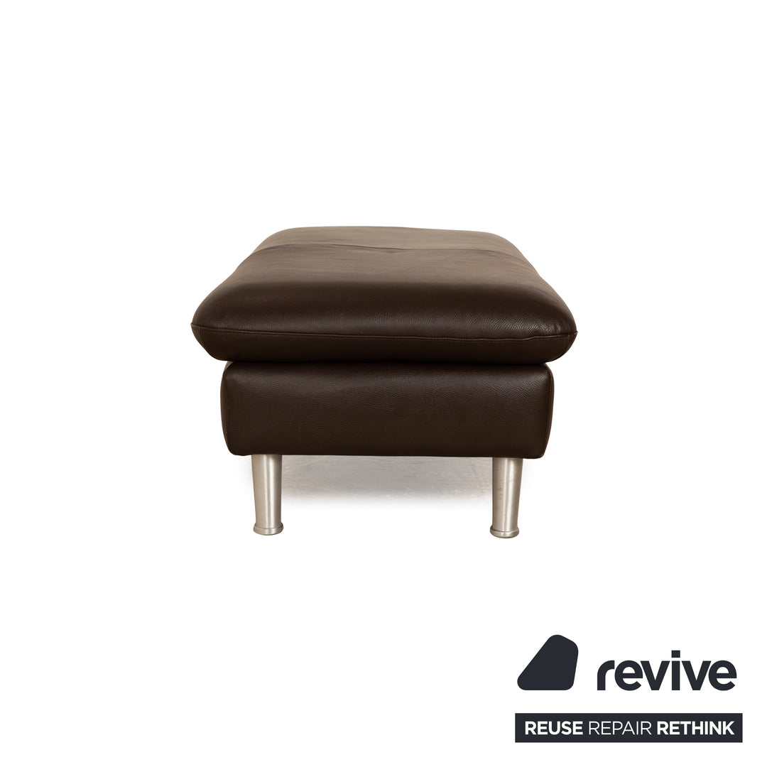 Willi Schillig Loop Leather Stool Brown