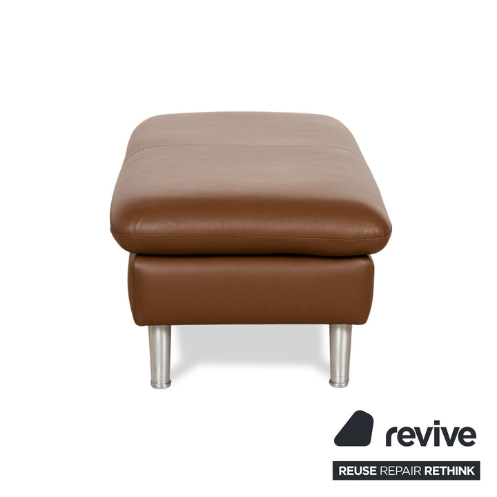 Willi Schillig Loop Tabouret en Cuir Marron