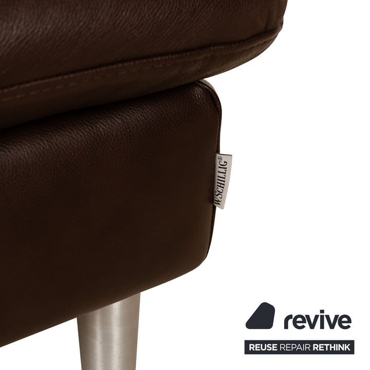 Willi Schillig Loop Leather Stool Brown