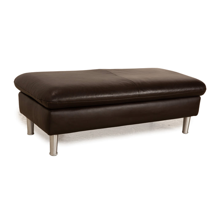 Willi Schillig Loop Leather Stool Brown