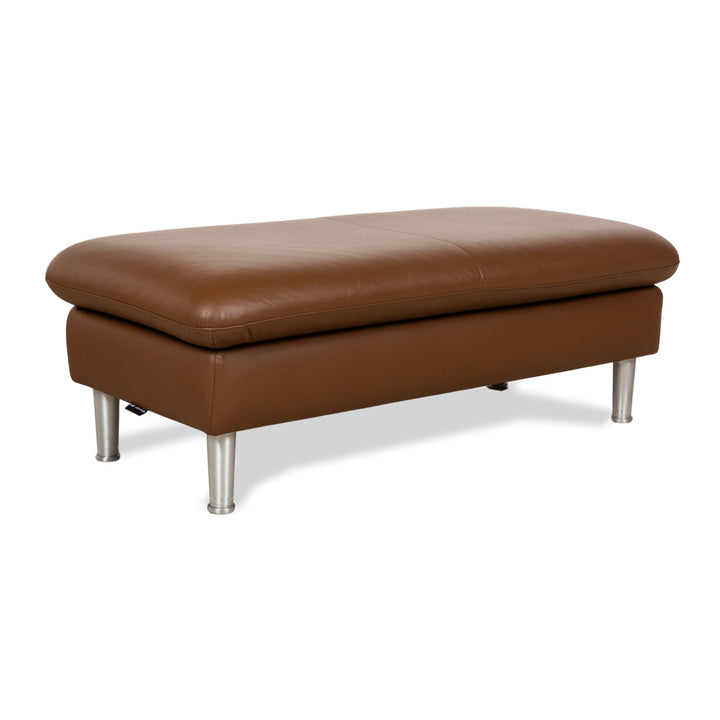 Willi Schillig Loop Tabouret en Cuir Marron