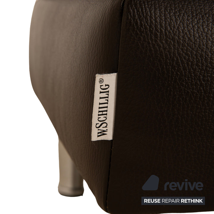 Willi Schillig Loop Leather Stool Brown