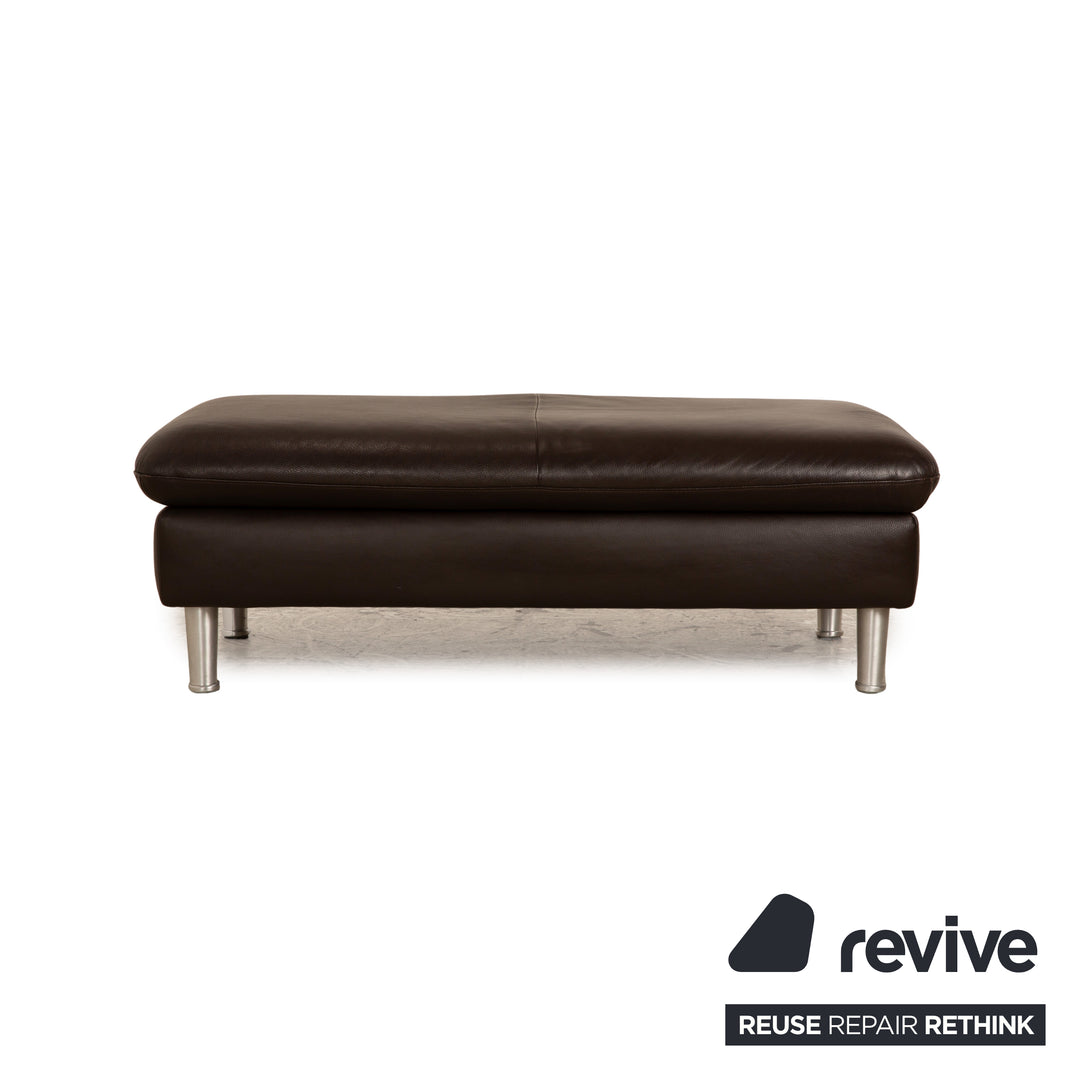 Willi Schillig Loop Leather Stool Brown