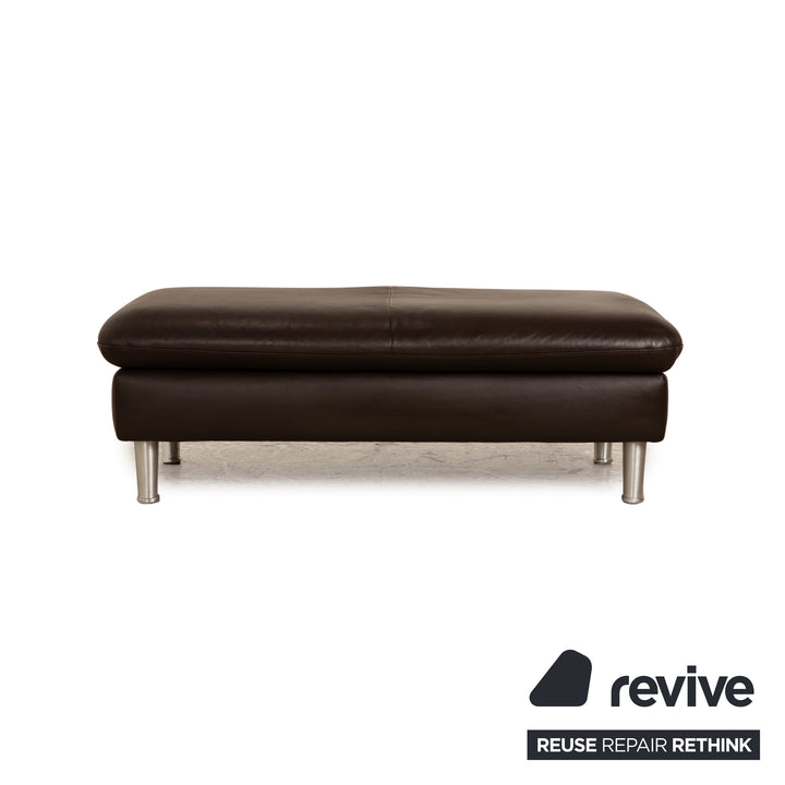 Willi Schillig Loop Leather Stool Brown