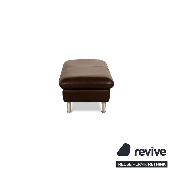 Willi Schillig Loop Leather Stool Brown