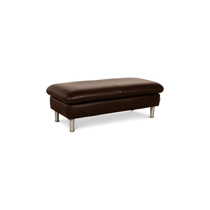Willi Schillig Loop Leather Stool Brown