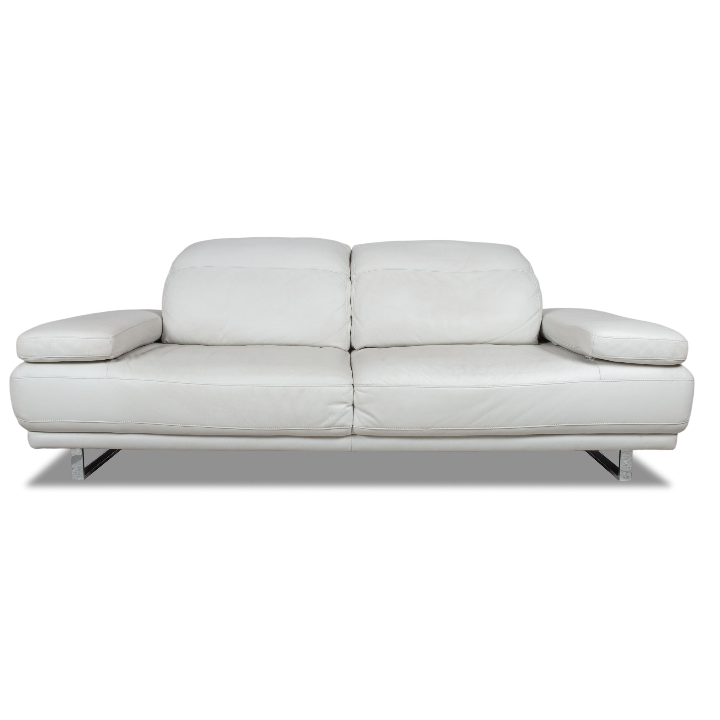 Willi Schillig Magnolia Leder Zweisitzer Hellgrau Knochen manuelle Funktion Sofa Couch