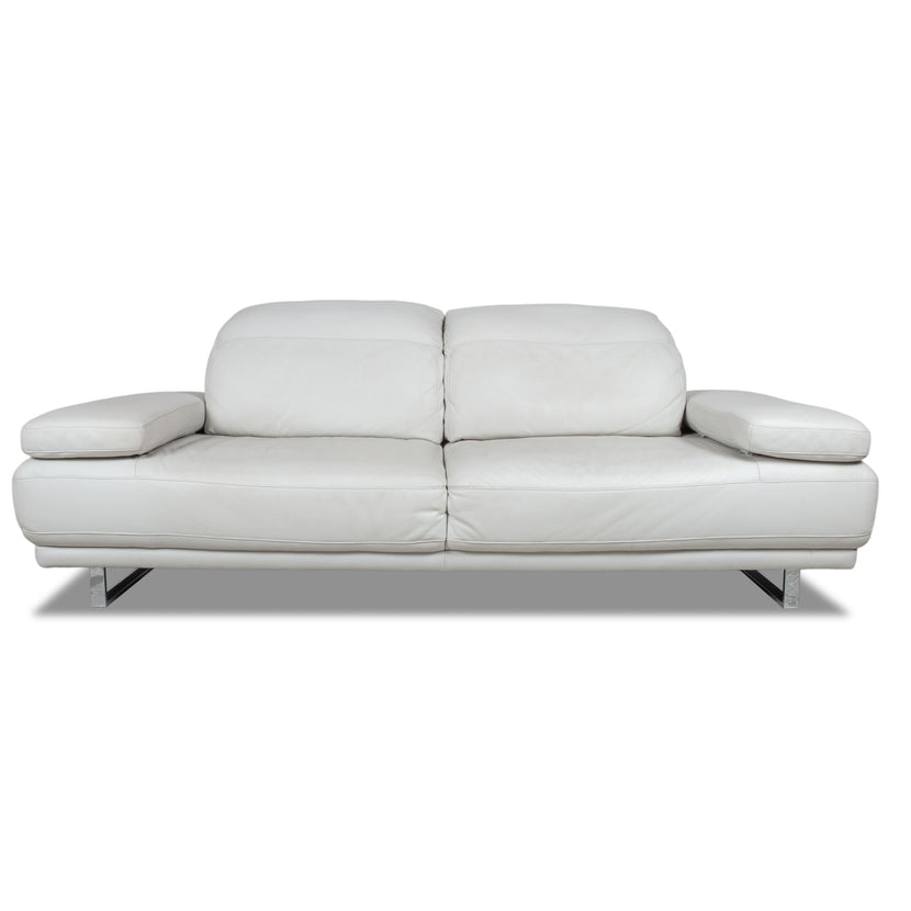 Willi Schillig Magnolia Leder Zweisitzer Hellgrau Knochen manuelle Funktion Sofa Couch