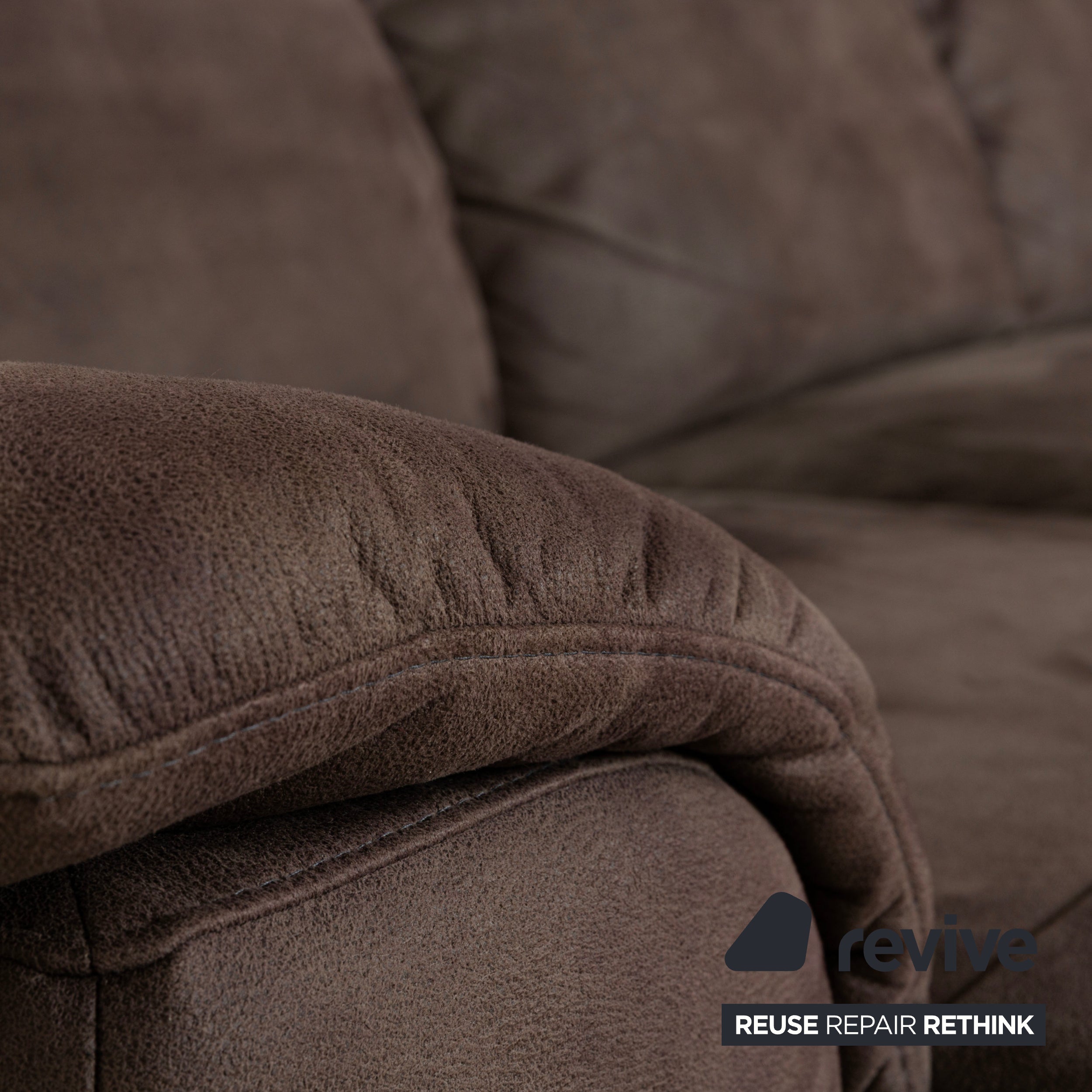 Willi Schillig Sinaatra Stoff Ecksofa Braun Recamiere links Sofa Couch