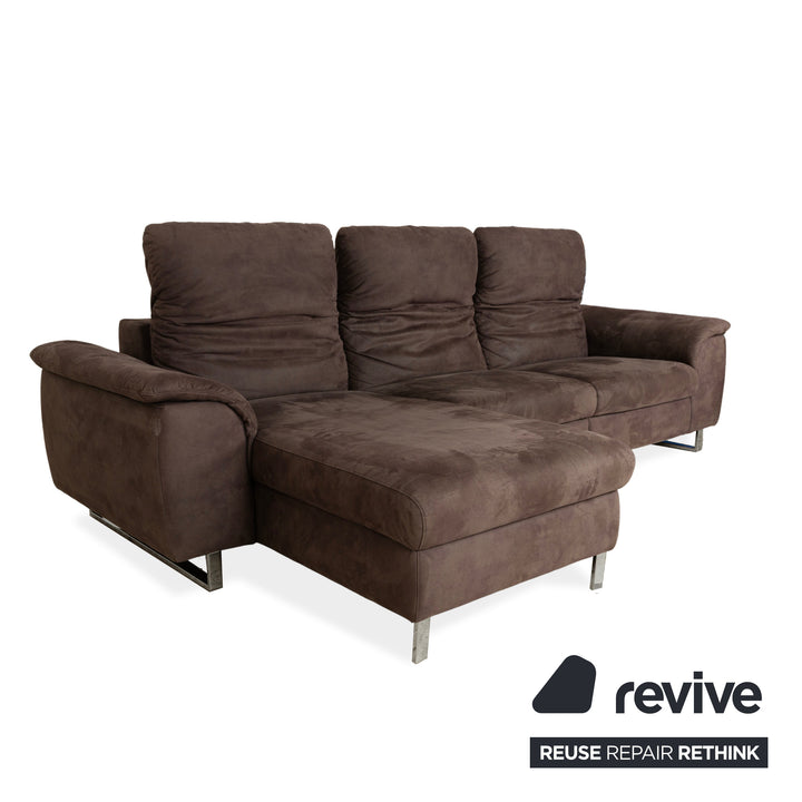 Willi Schillig Sinaatra Stoff Ecksofa Braun Recamiere links Sofa Couch
