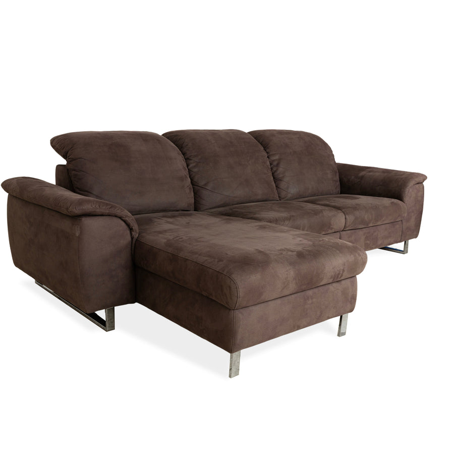 Willi Schillig Sinaatra Stoff Ecksofa Braun Recamiere links Sofa Couch