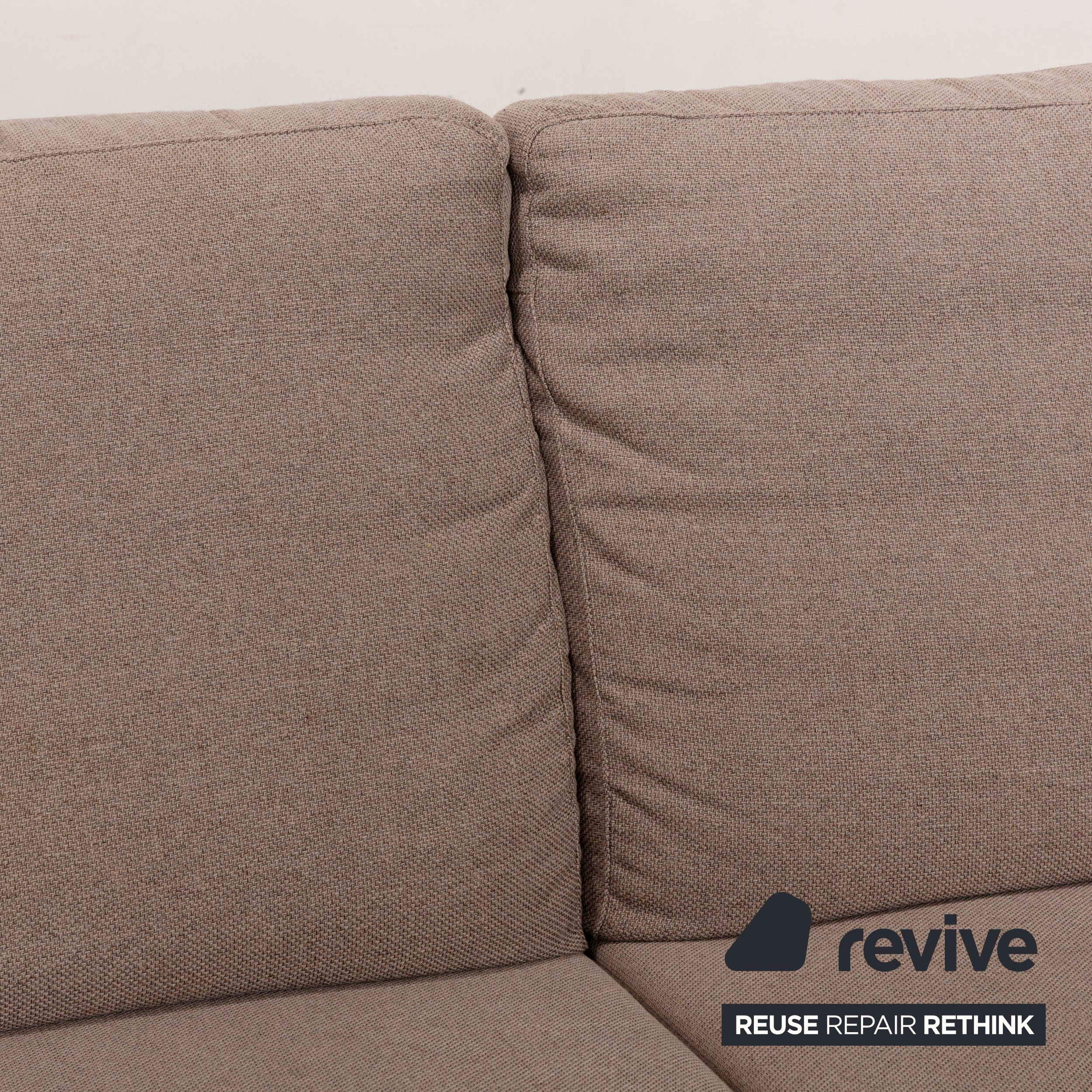 Willi Schillig Stoff Sofa Garnitur Dreisitzer Beige Sofa Couch