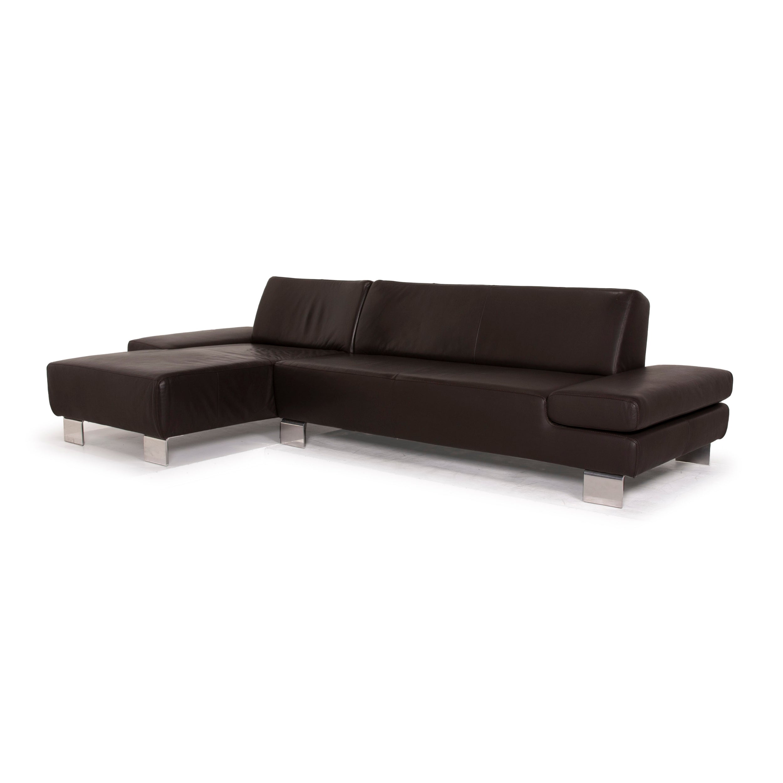 Willi Schillig Taboo Leder Sofa Braun Ecksofa Dreisitzer Funktion