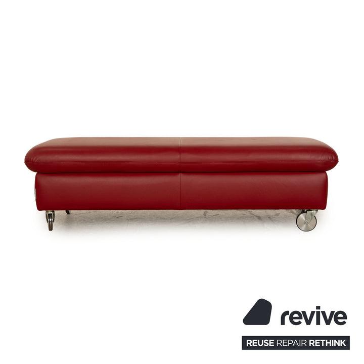 Willi Schillig Taoo Leder Hocker Rot